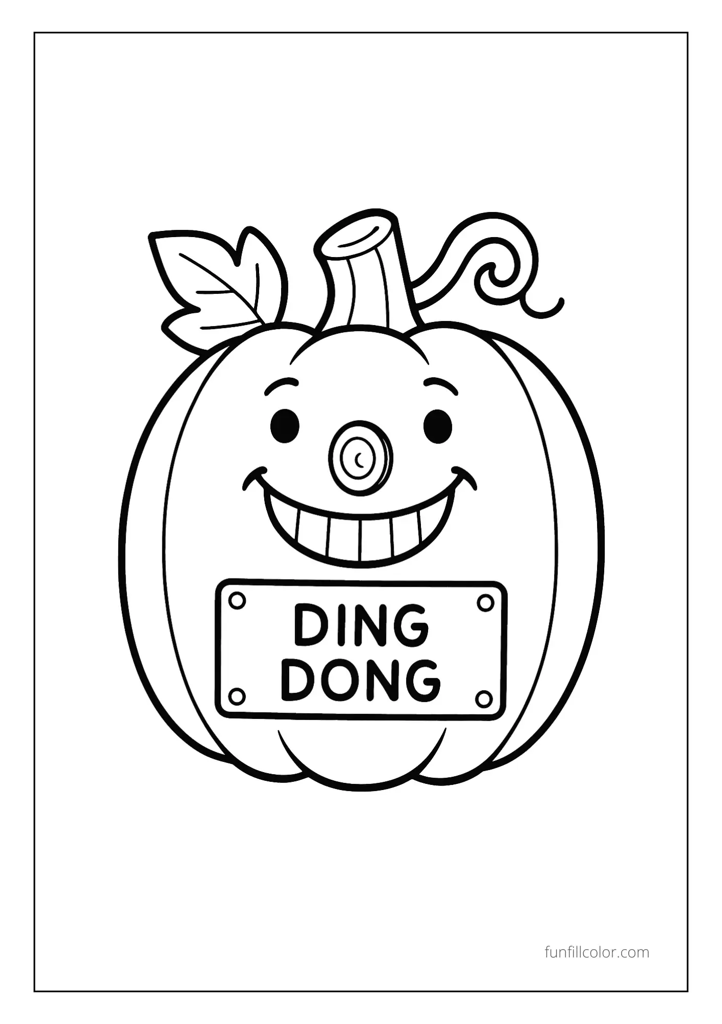 Smiling pumpkin doorbell