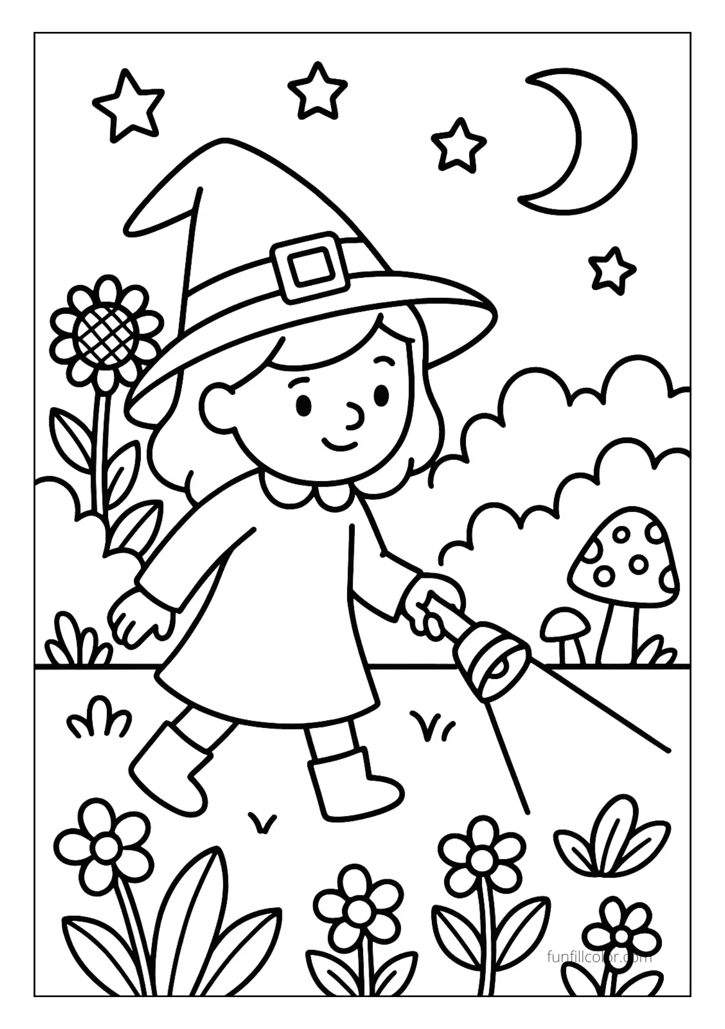 Easy Halloween Coloring Pages 1