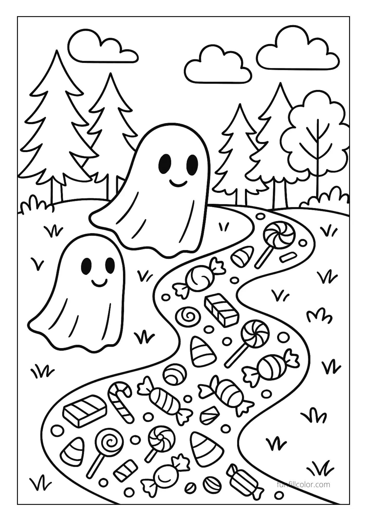 Easy Halloween Coloring Pages 2