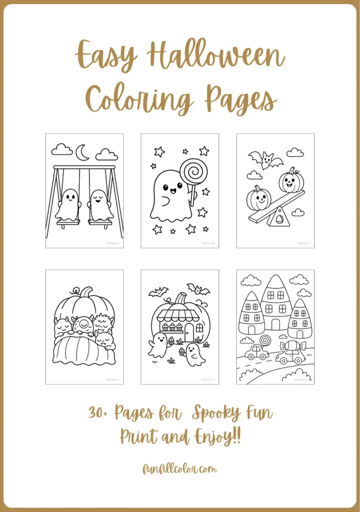Easy Halloween Coloring Pages