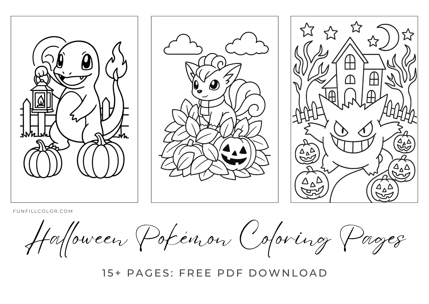 Halloween Pokémon Coloring Pages