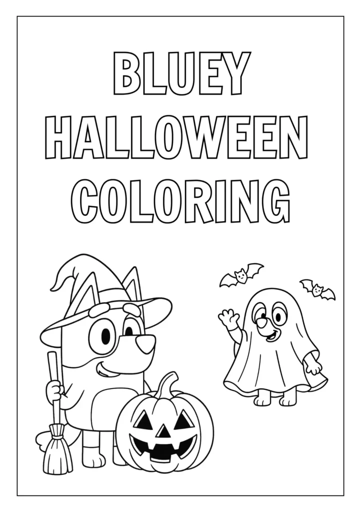 bluey halloween coloring book