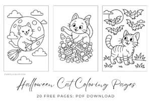 Halloween Cat Coloring Pages