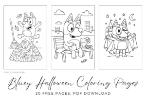 Bluey Halloween Coloring Pages