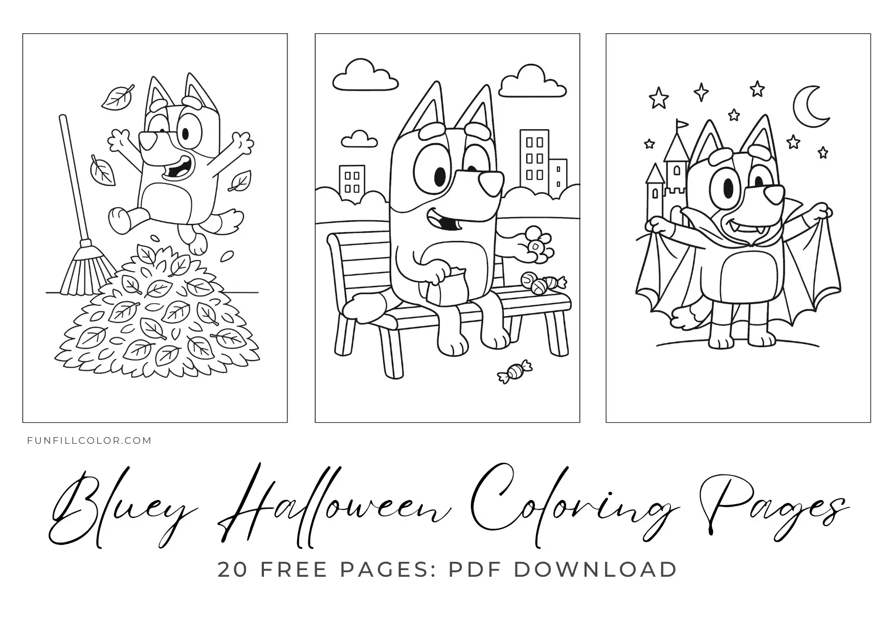 Bluey Halloween Coloring Pages