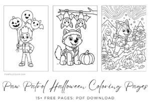 Paw Patrol Halloween Coloring Sheets