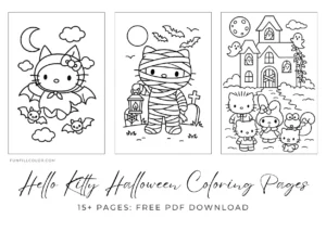 Hello Kitty Halloween Coloring Pages