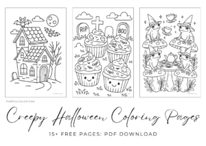 Creepy Halloween Coloring Pages