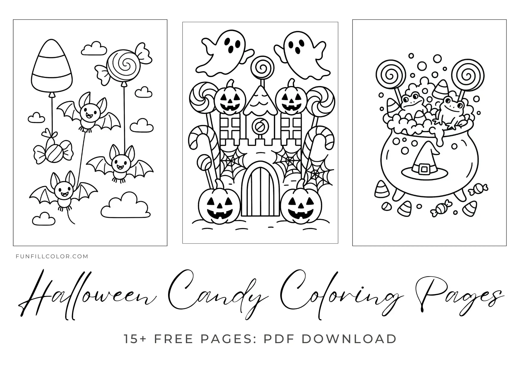 Halloween Candy Coloring Pages