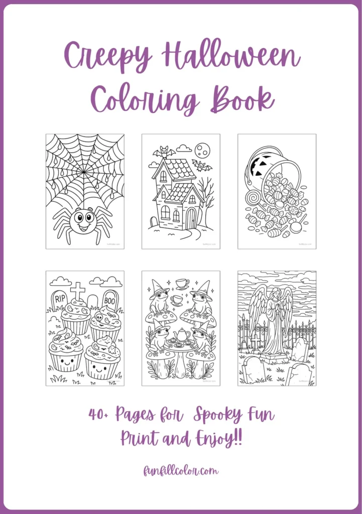 creepy halloween coloring book