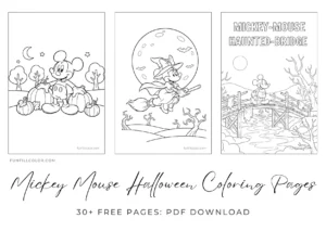 Printable Mickey Mouse Halloween Coloring Pages