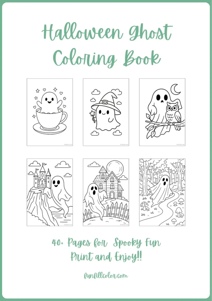 halloween ghost coloring book