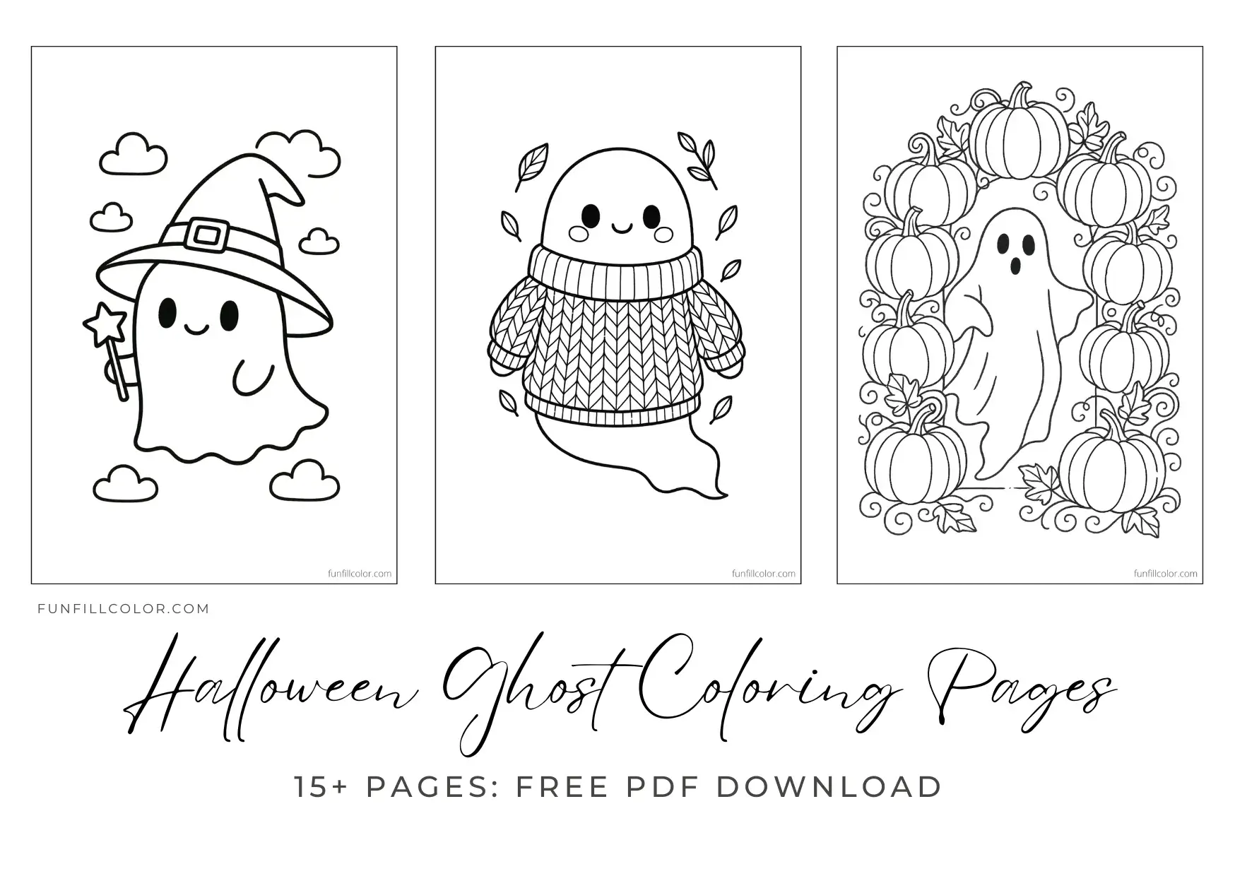 Halloween Ghost Coloring Pages
