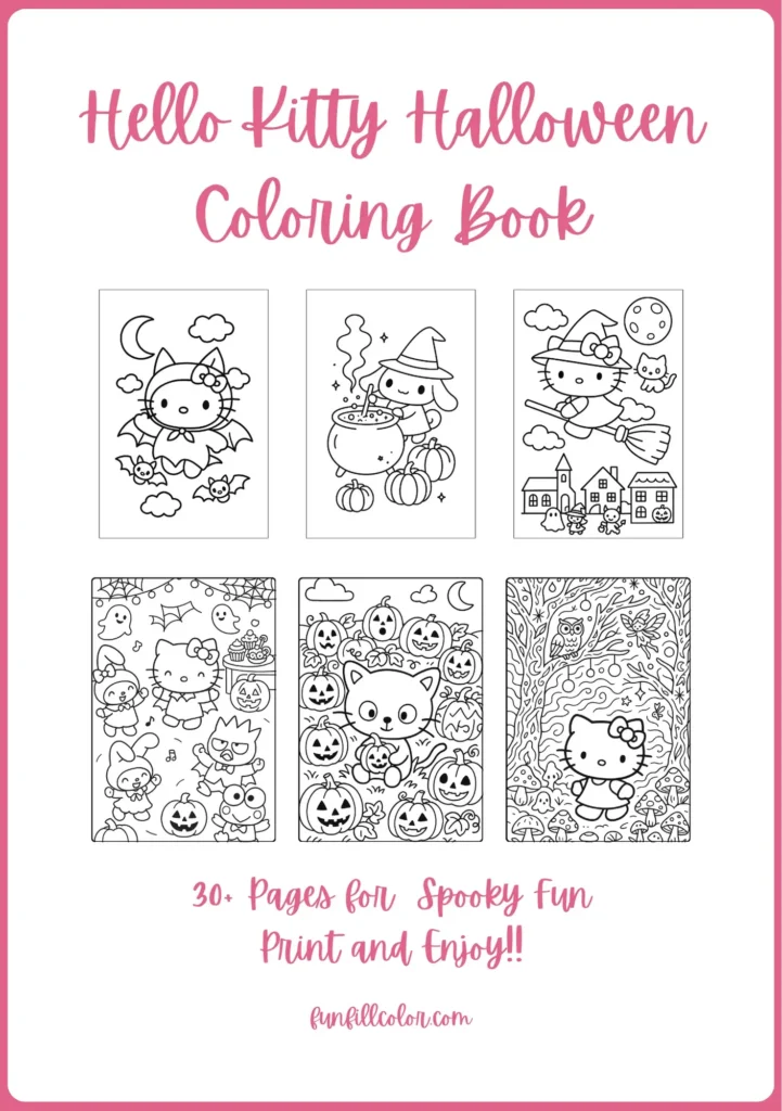 Hello Kitty Halloween Coloring Book