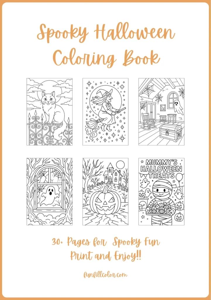 spooky halloween coloring