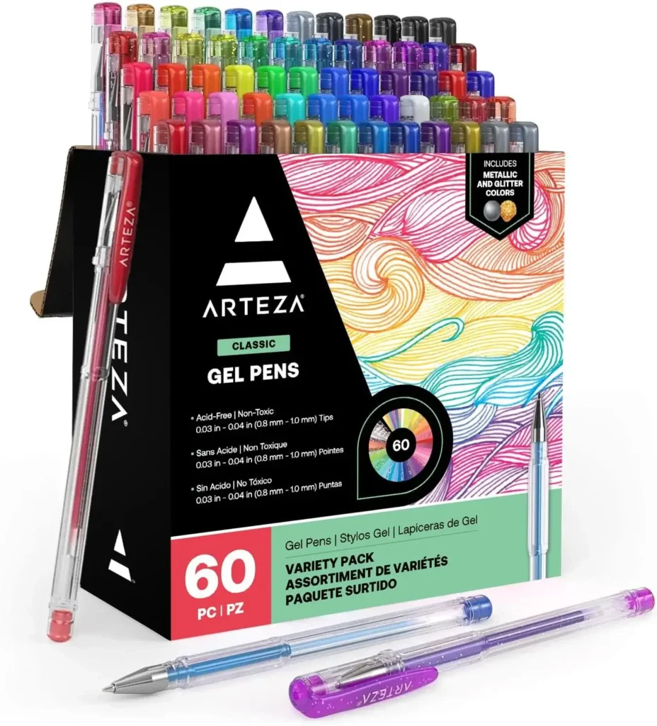 ARTEZA Fine Point Colored Gel Pens