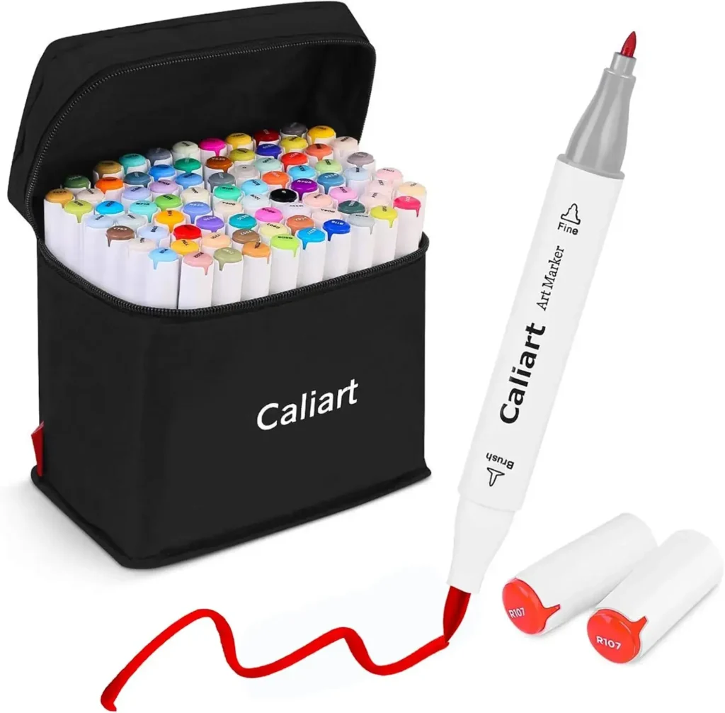 Caliart Brush and Fine Tip Alcohol Markers