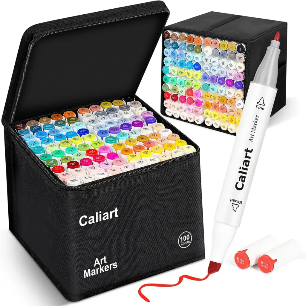 Caliart Art Markers: Fine and Broad Chisel Tip