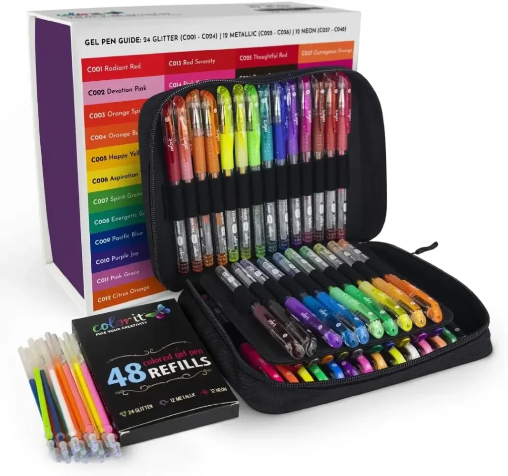 ColorIt Gel Pens for Adult Coloring