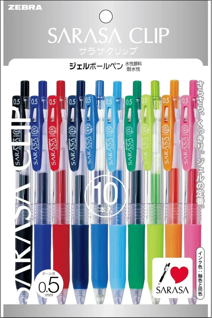 Zebra Sarasa Push Clip Gel Ink