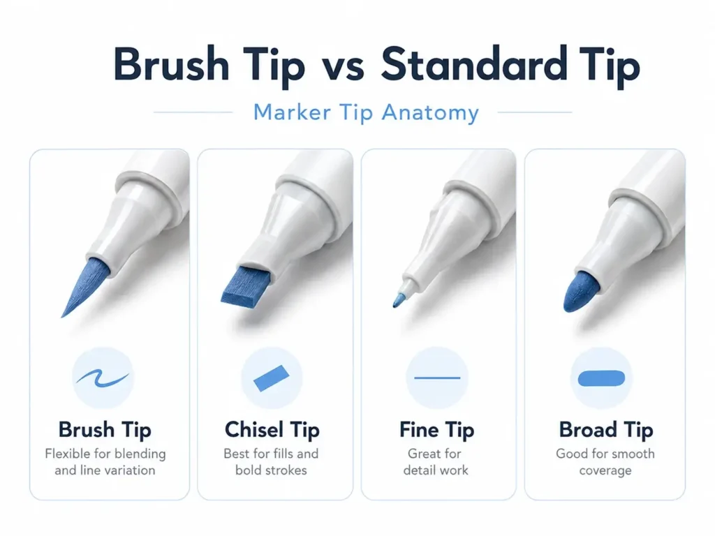 Brush Tip vs. Standard Tip