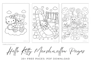 hello kitty marshmallow coloring pages