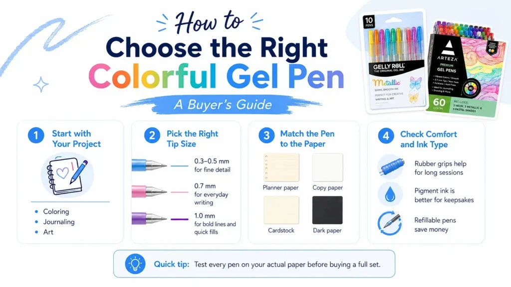 How to Choose the Right Colorful Gel Pen: A Buyer's Guide