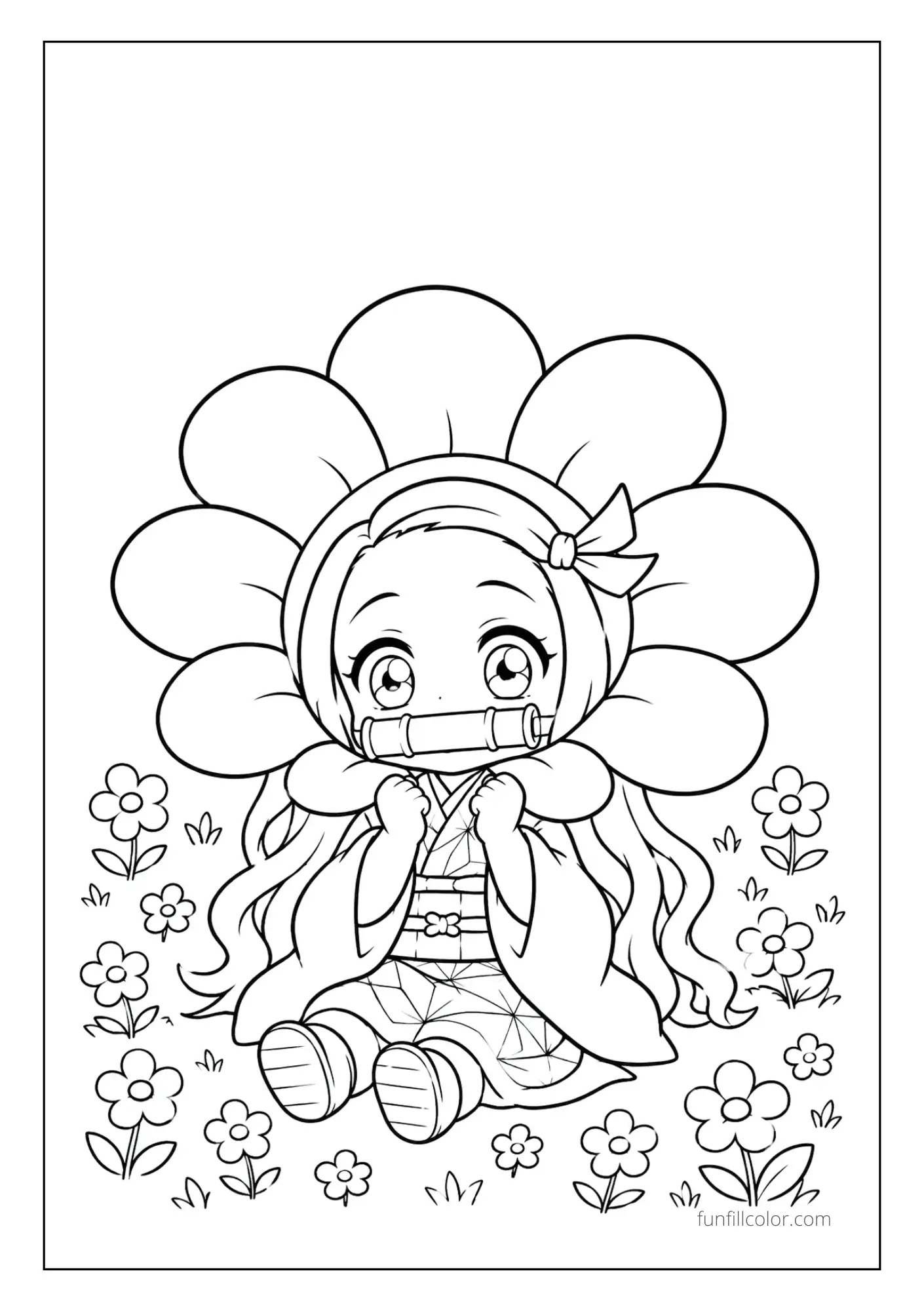Nezuko Flower Outfit