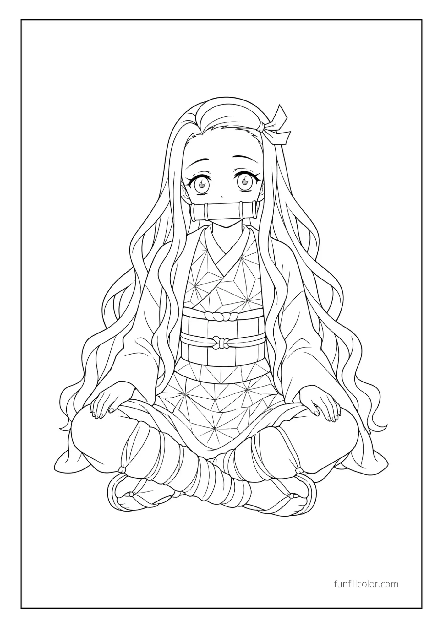 Nezuko Sitting Calmly