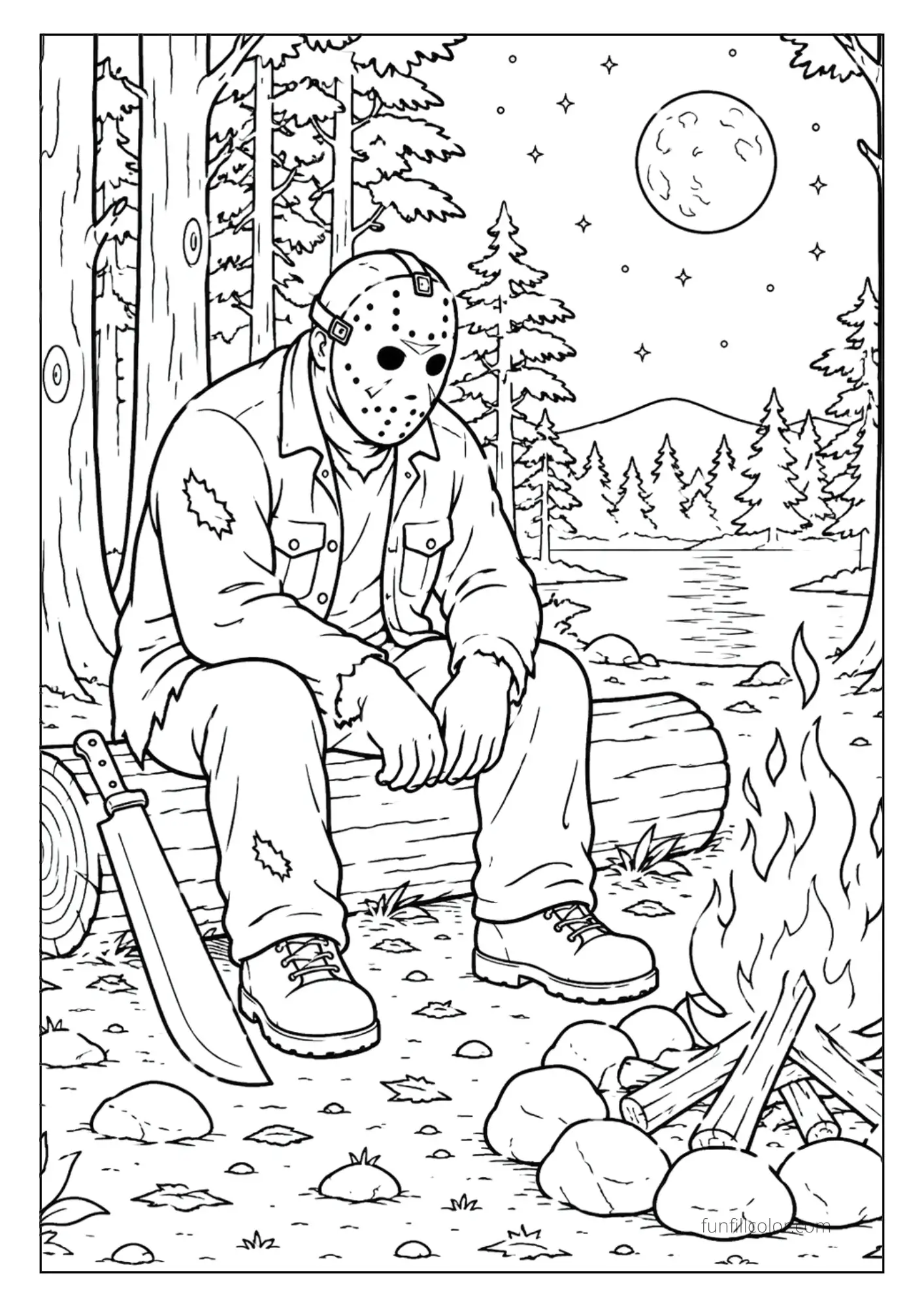 Jason Alone by Campfire