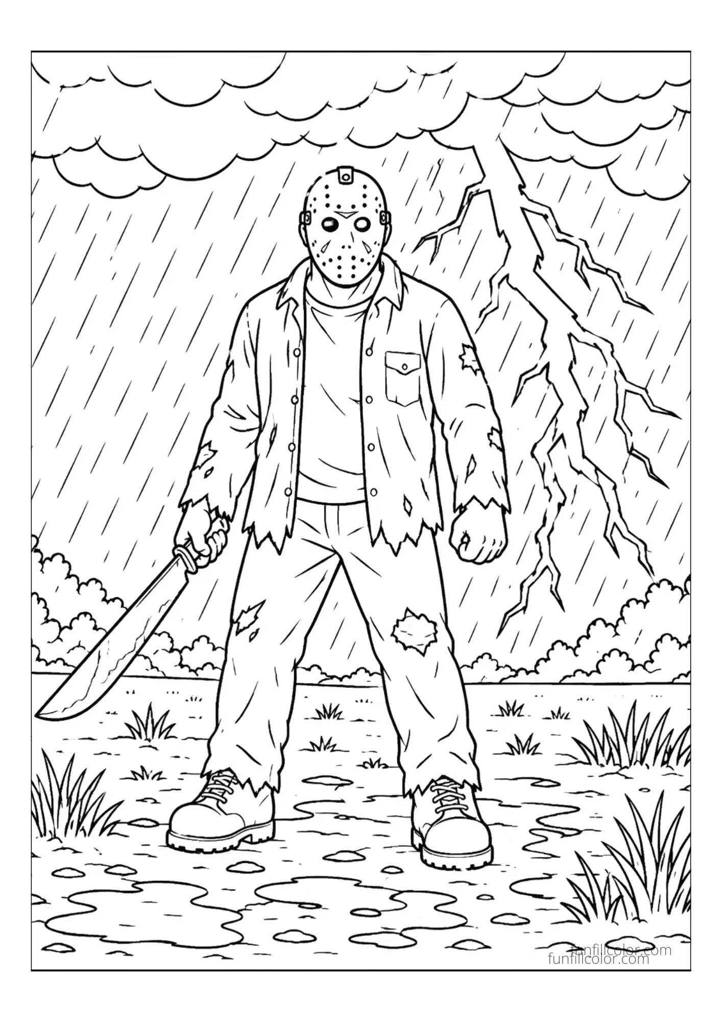 Jason Mask Close-Up
Jason in Thunderstorm