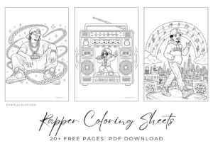 Rapper coloring page
