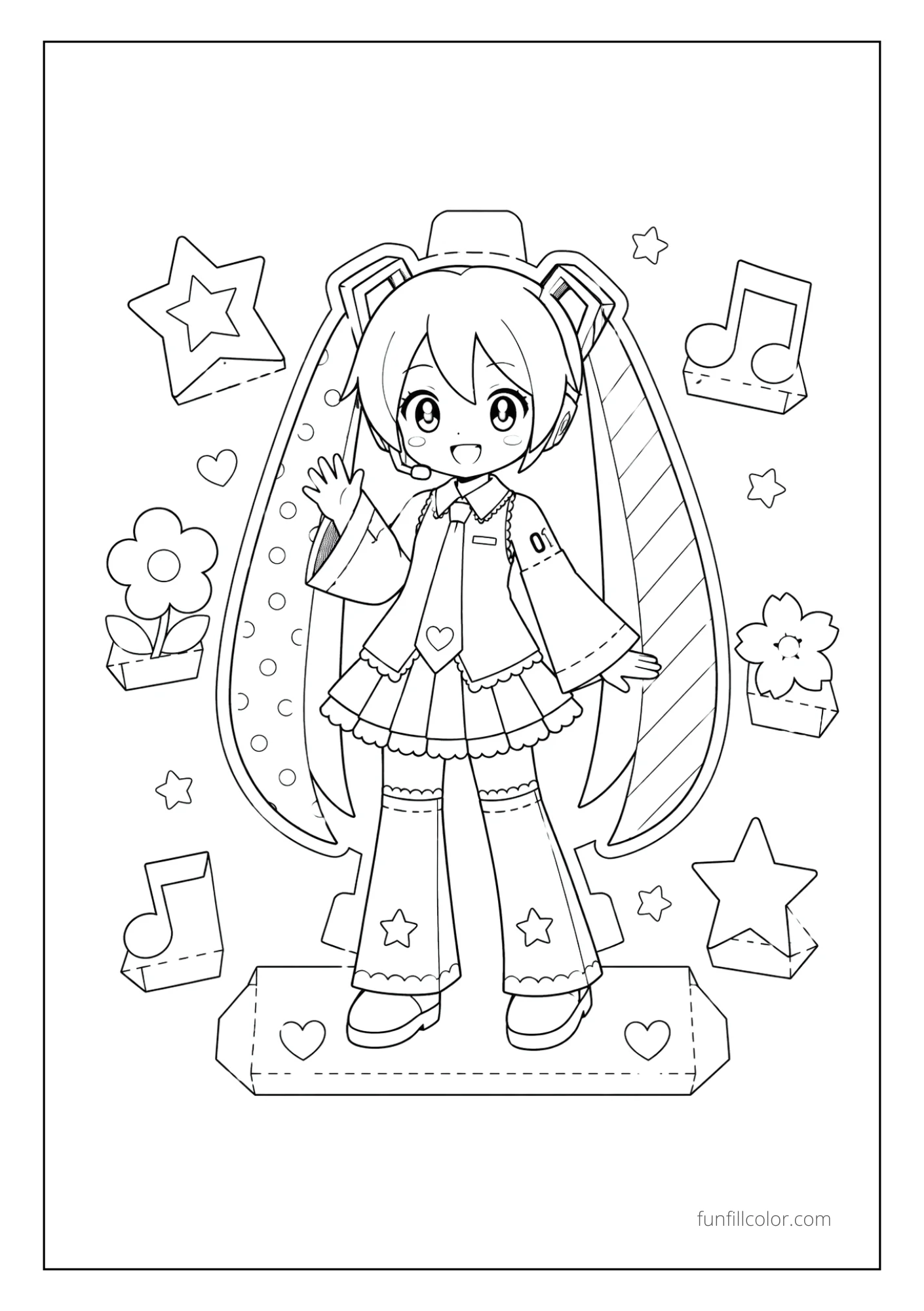 Miku Paper Cutout