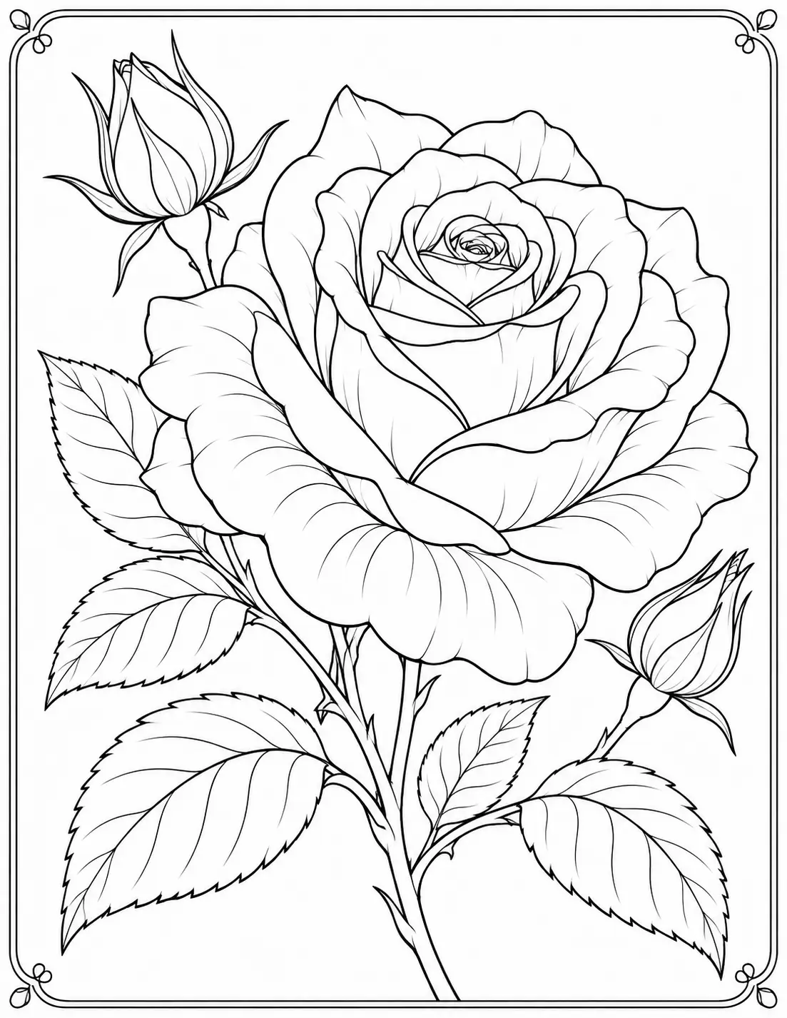 20 Rose Coloring Pages For Adults To Download And Print