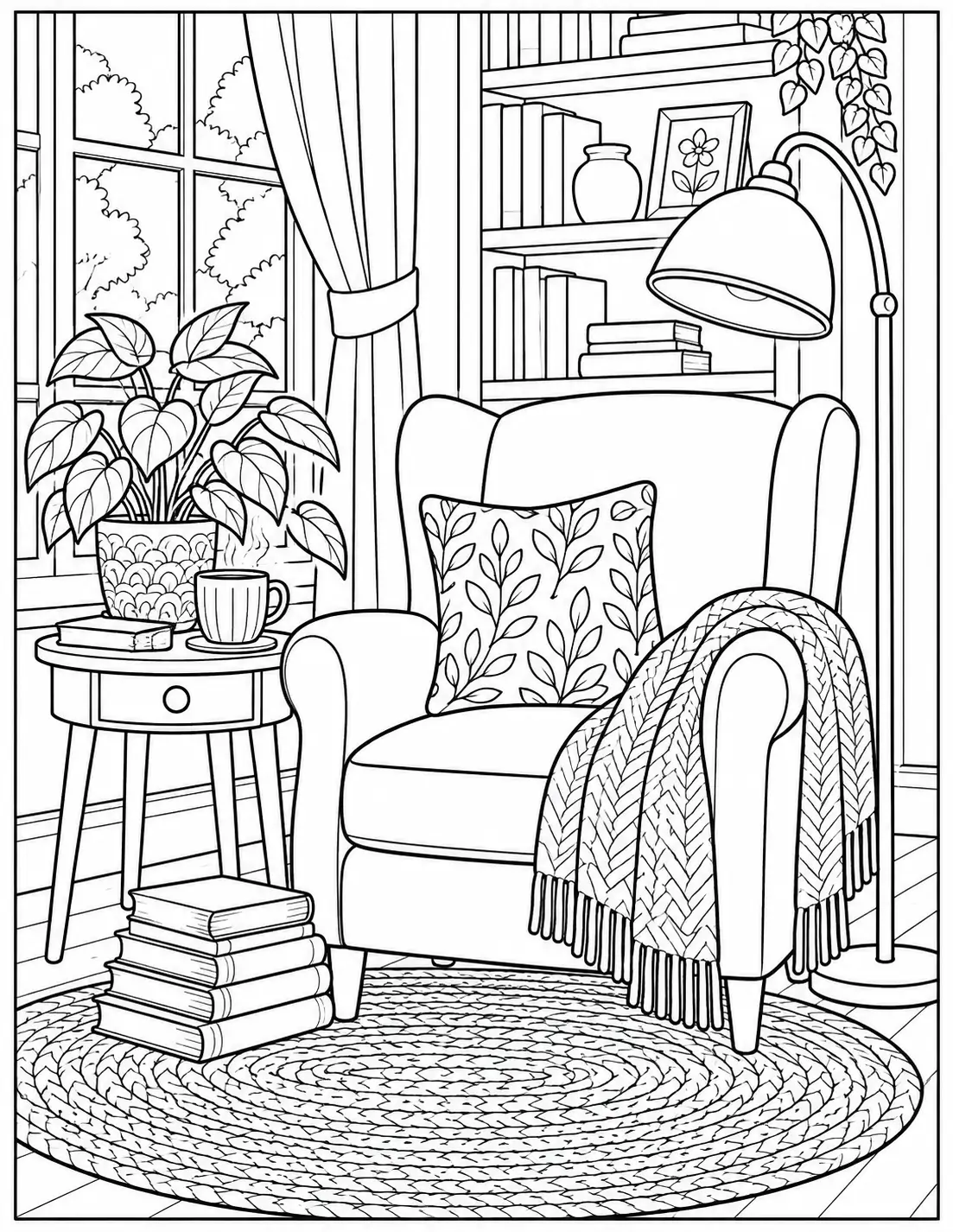 Easy And Simple Coloring Pages For Adults [20 Free Printables]