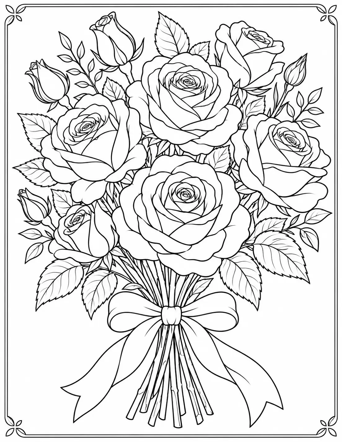 20 Rose Coloring Pages For Adults To Download And Print
