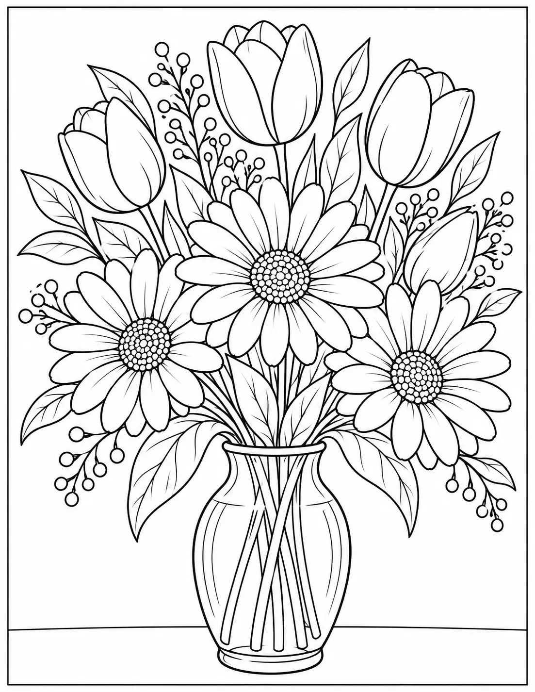 Easy And Simple Coloring Pages For Adults [20 Free Printables]