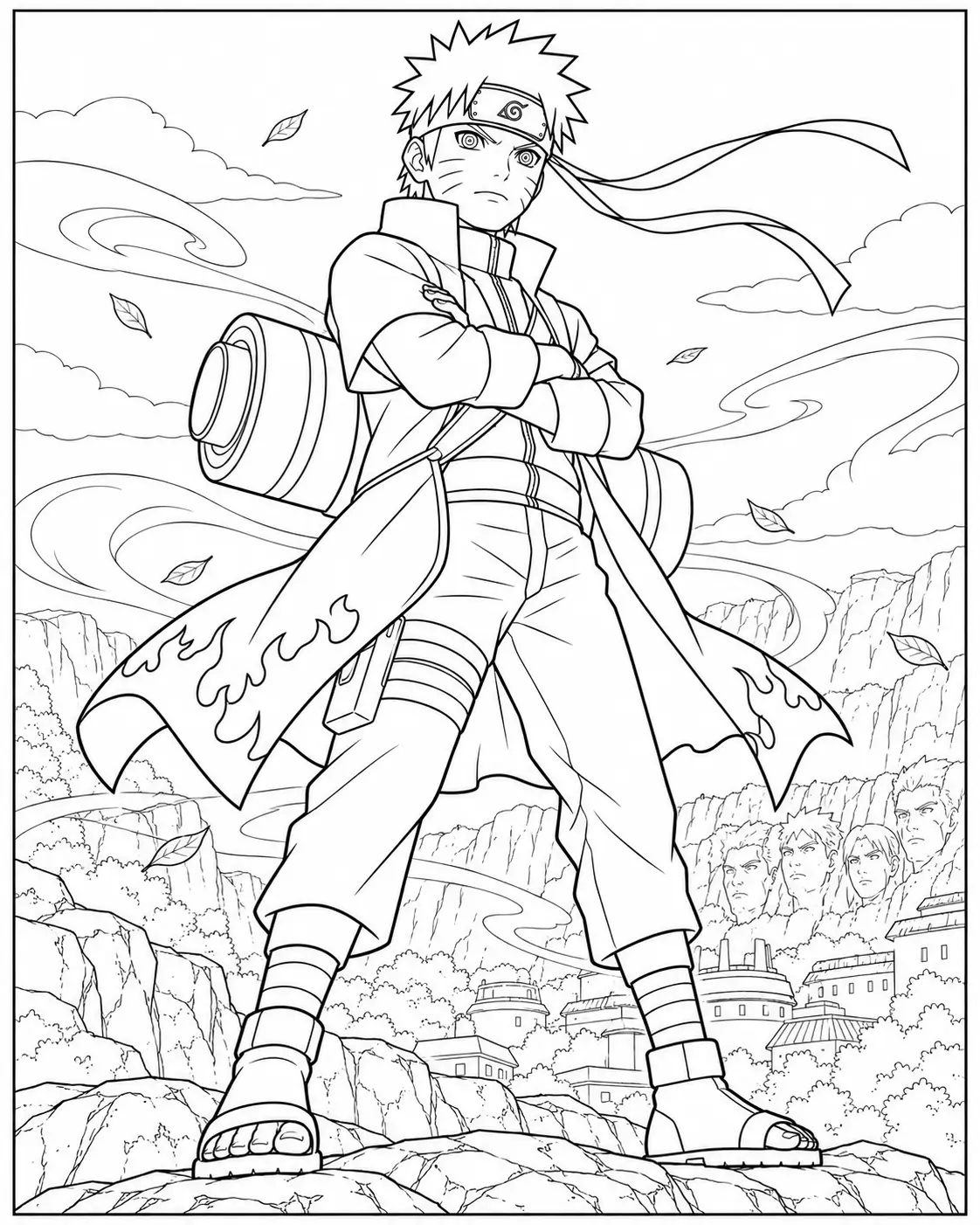 Naruto Sage Mode coloring page