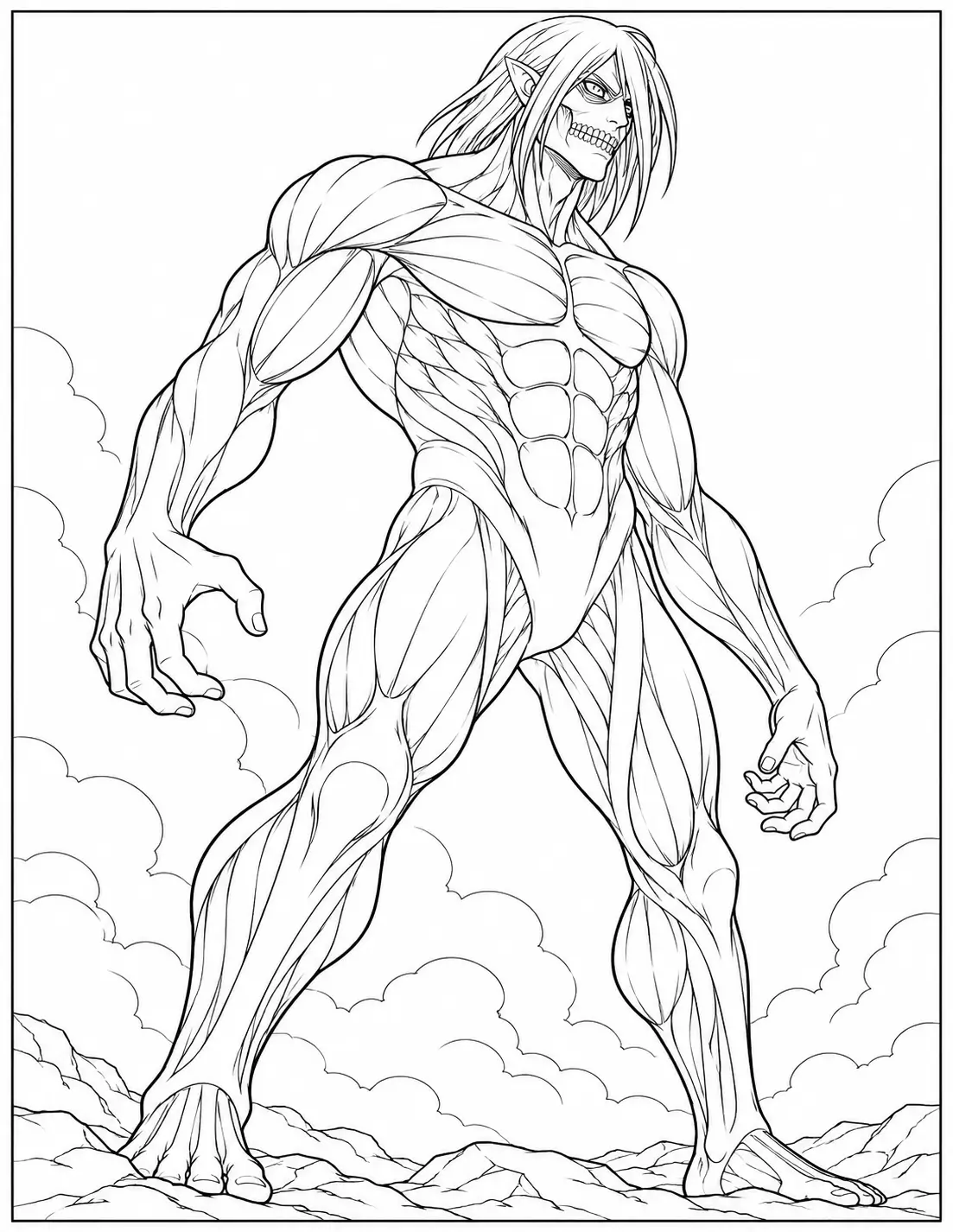 Attack Titan full body coloring page