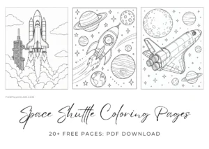Space Shuttle Coloring Pages