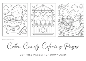 cotton candy coloring pages