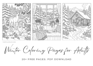 winter coloring pages for adults