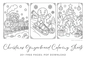 Christmas Gingerbread Coloring Sheets